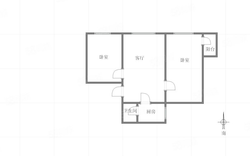 大坪浮图关小区2室2厅1卫68㎡南北50万