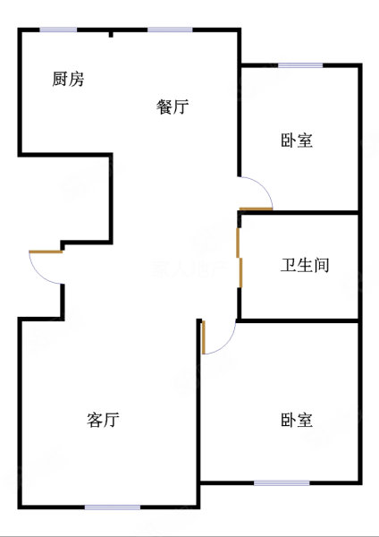 红叶枫景2室2厅1卫103㎡南北63万