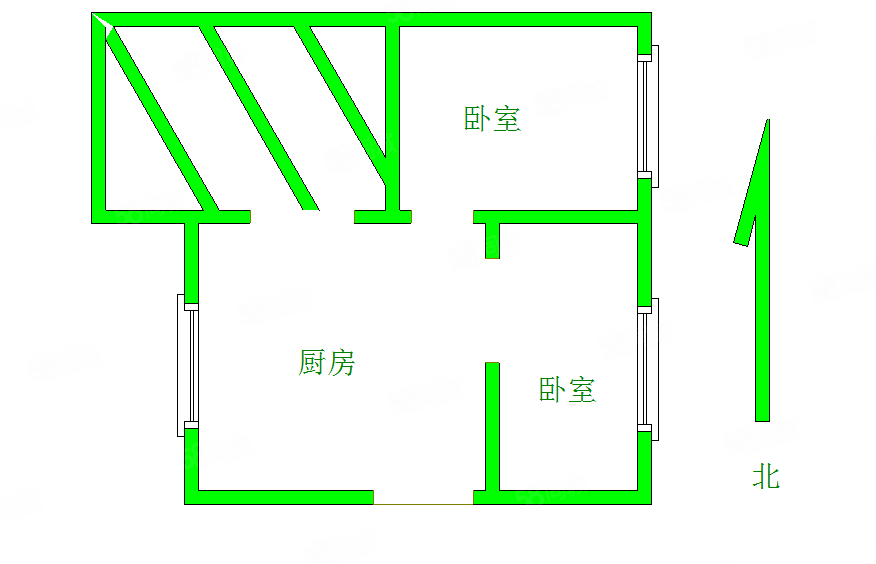 芸芳里1室0厅0卫19.55㎡南北200万