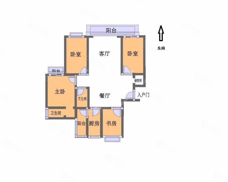 天润康园南区4室2厅2卫180㎡东南128万