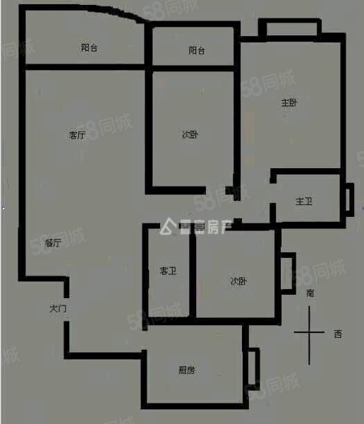 罗宾森璀璨新城(二期)3室2厅2卫123.33㎡南北798万