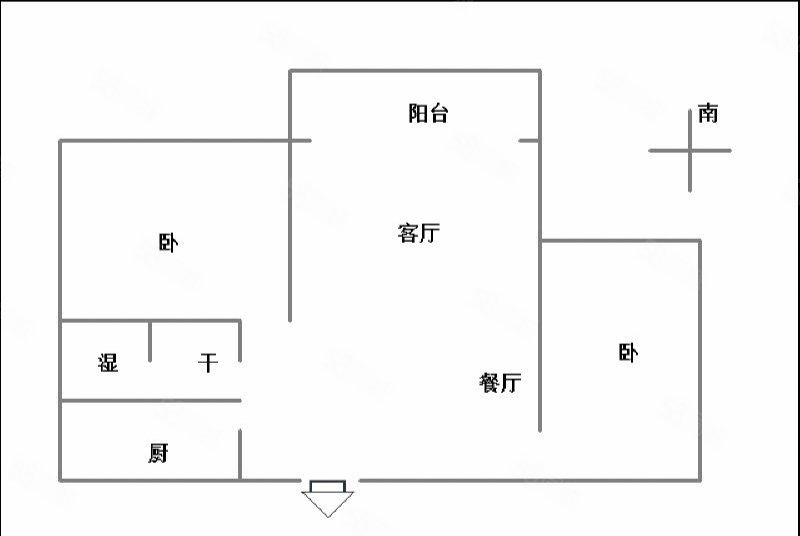 天鹅堡2室2厅1卫92㎡南北53.9万