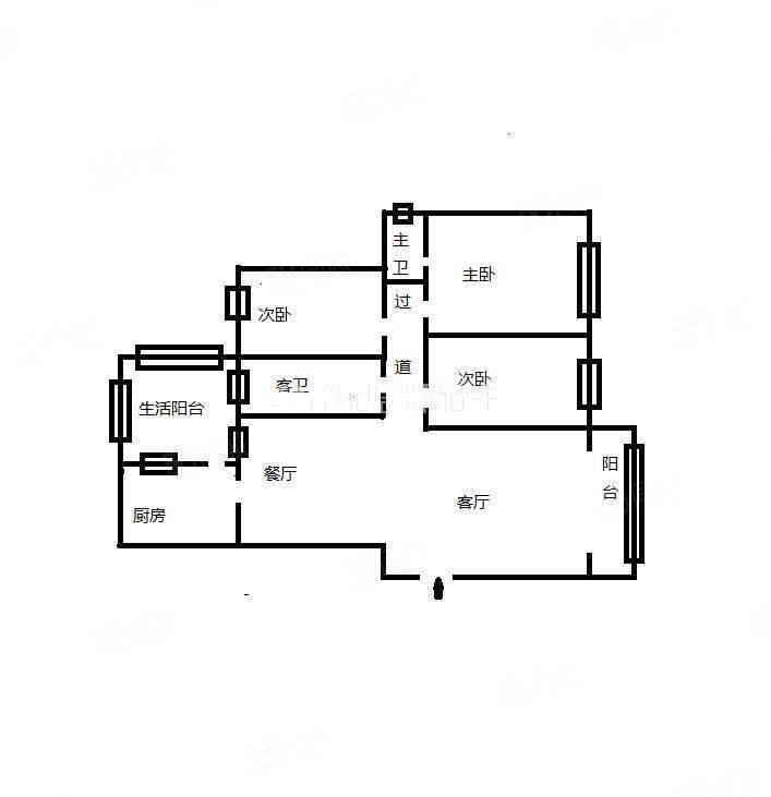 香格里拉3室2厅2卫152㎡南北148万