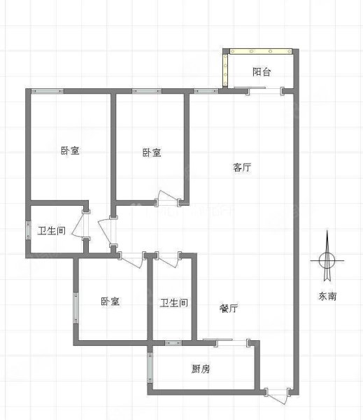 北碚城南交警七支队集资房3室2厅2卫100㎡南北100万