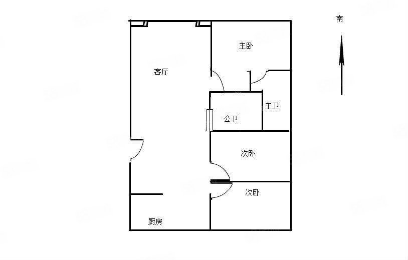 在水一方3室2厅2卫116㎡南北94万