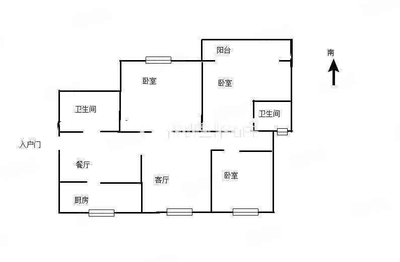 依林园3室2厅2卫140㎡南北83万