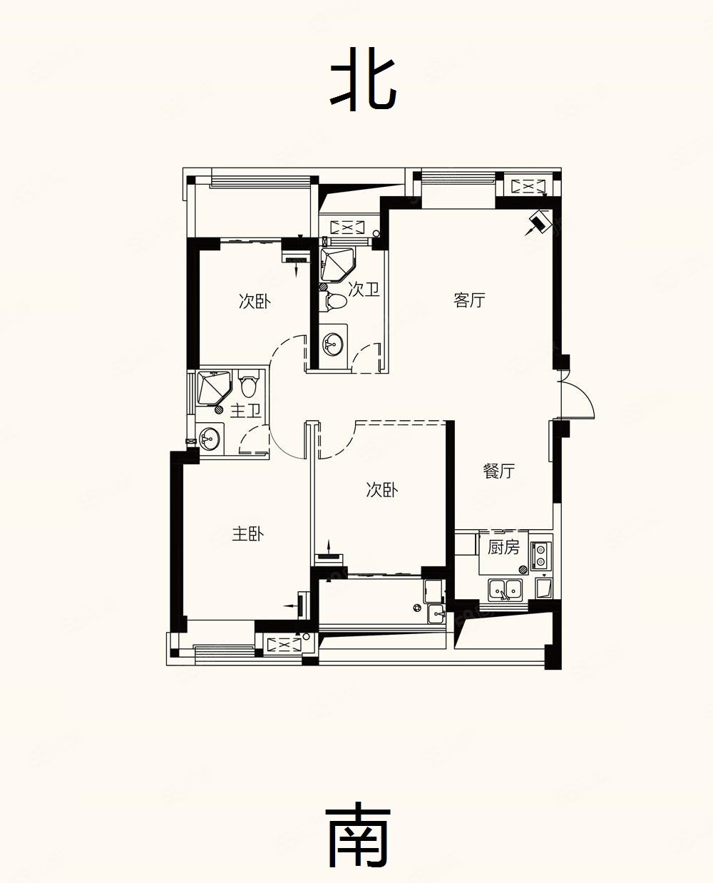 有证国湄领秀小三房中层三面光毓英城东直入正规商品房