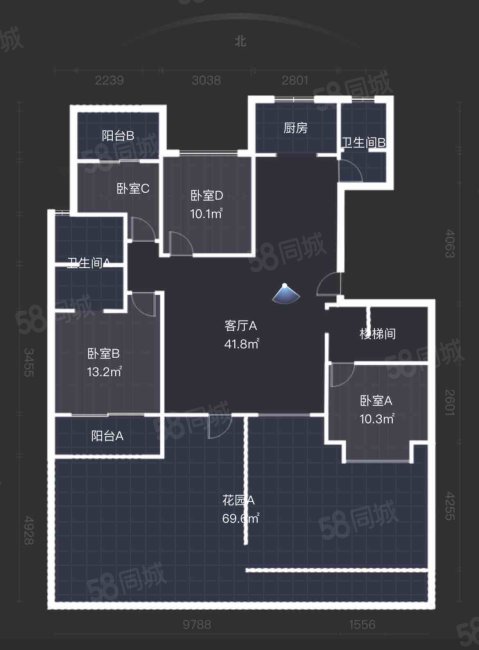 龙记玖玺9室3厅3卫294.97㎡南北375万