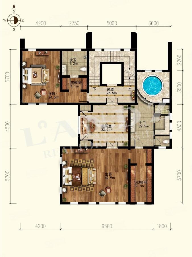 九章別墅5室11廳7衛(wèi)959.92㎡東4950萬