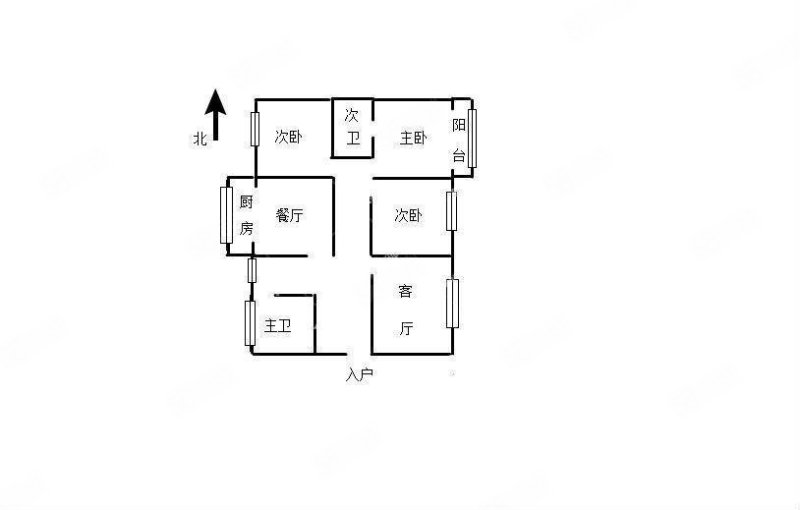 南屏苑3室2厅2卫111.1㎡东88万