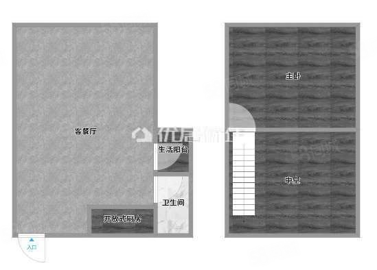 香缤时代1室1厅1卫33.91㎡南北79万