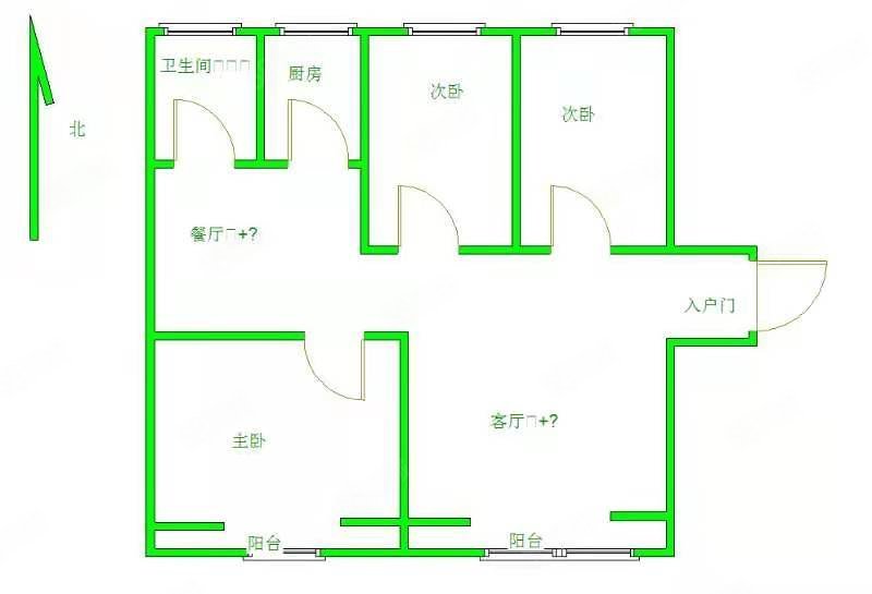 龙溪社区3室2厅1卫131.81㎡南北55.6万