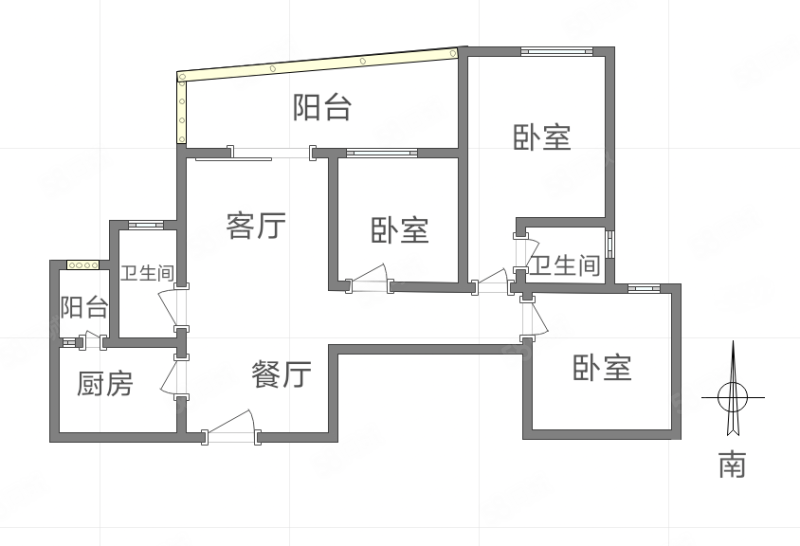 雅居乐国际花园3室2厅2卫135.72㎡南163万