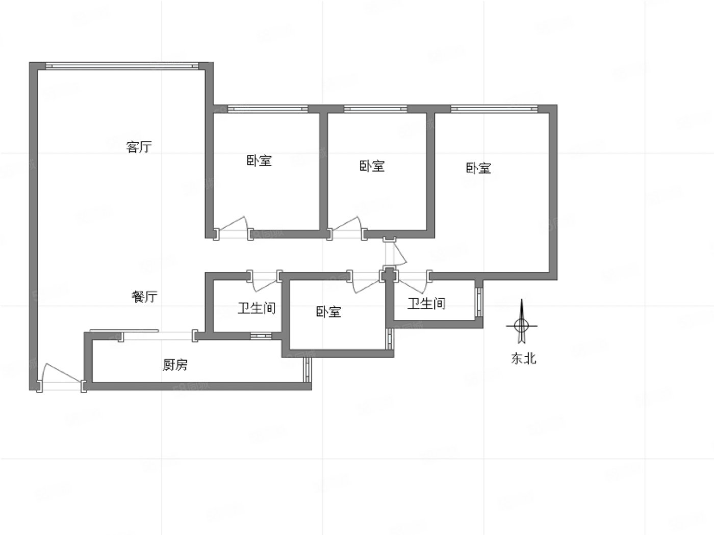 保利爱尚里尚彩4室2厅2卫105㎡南北150万