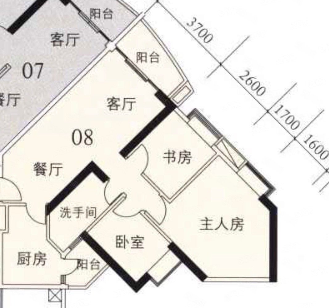芭堤水岸 东北小三房 稀有户型客厅望广州塔 少有出售性价比高