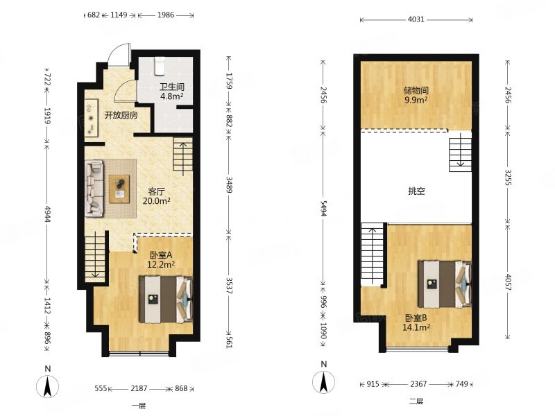 铂津湾南苑(商住楼)2室1厅1卫57㎡南158万