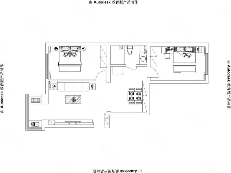 信恒现代城丽园2室1厅1卫68.32㎡南北55万