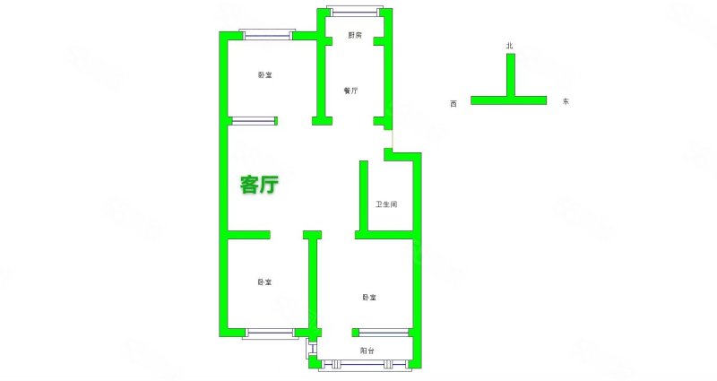 金典嘉园3室2厅1卫122㎡南北70万