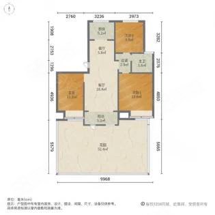 盛华文兴紫苑3室2厅1卫108㎡南北106万