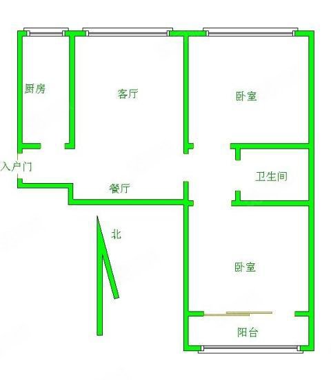 秀兰城市绿洲南区2室2厅1卫90.1㎡南北86万