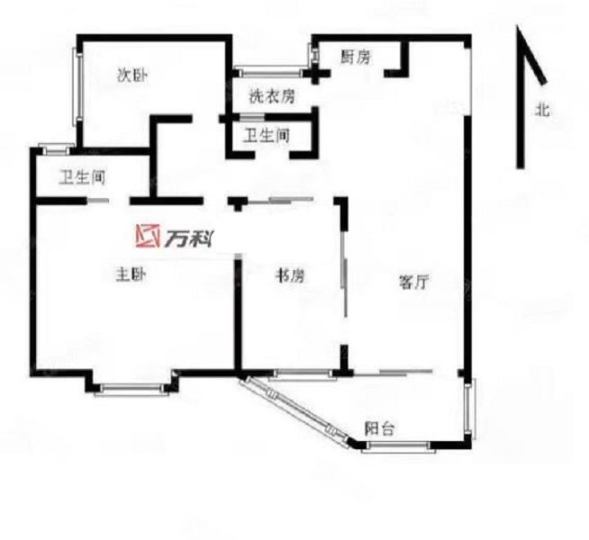 万科金色家园2室2厅1卫94.8㎡南485万