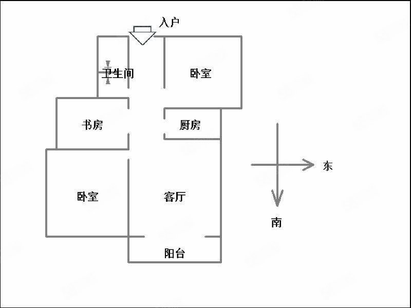 中原世纪苑3室2厅1卫90㎡南北55万