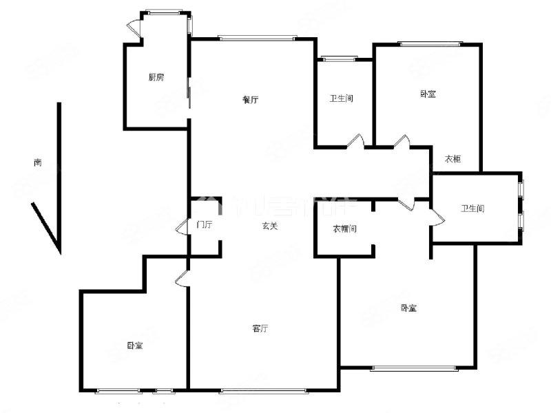 紫光园3室2厅3卫185.29㎡南北221万