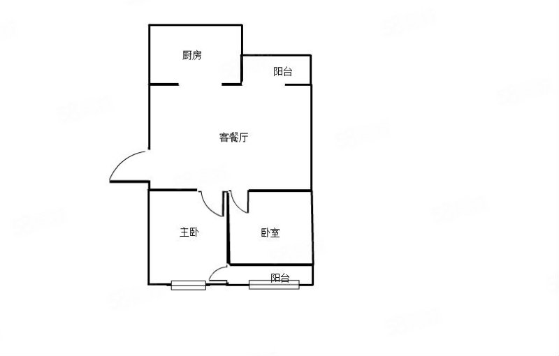 光彩美庐花园2室2厅1卫80㎡南北31.5万