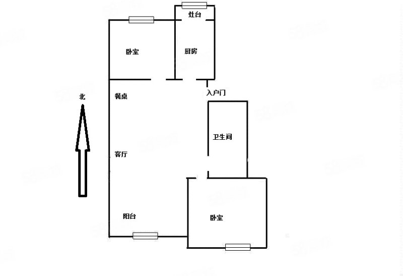 季庄小区2室2厅1卫91㎡南北175万