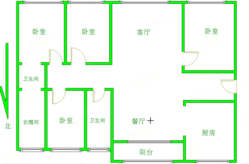 兴泰东河湾三期4室2厅2卫201㎡南北285万