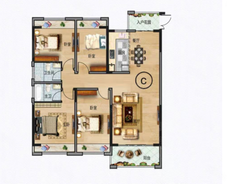 金桂园电梯洋房147平4室两厅两卫,南北通厅通透老证