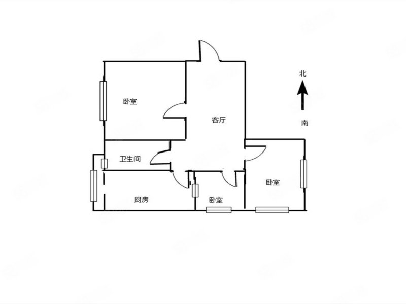 信号厂家属楼3室1厅1卫58㎡东西17万