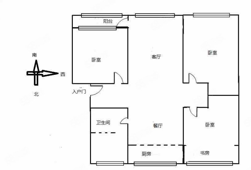 金马家园3室2厅1卫145㎡南北139万