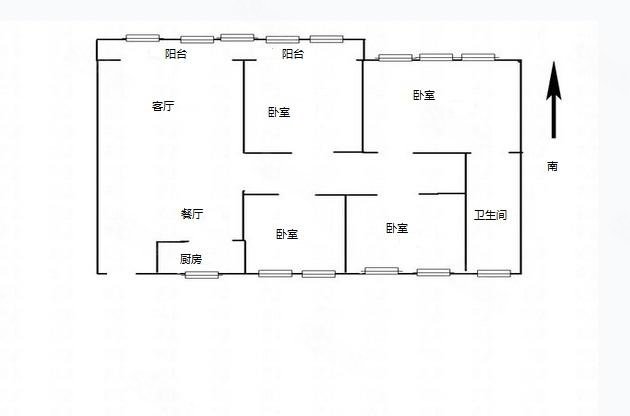 建业通和府(华龙)3室2厅2卫117㎡南78万