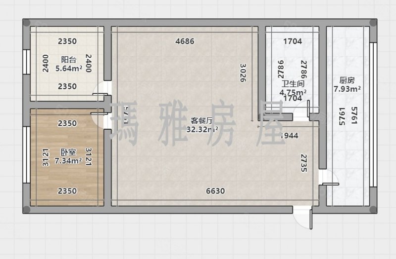 东明新村1室1厅1卫50.36㎡东西26.8万