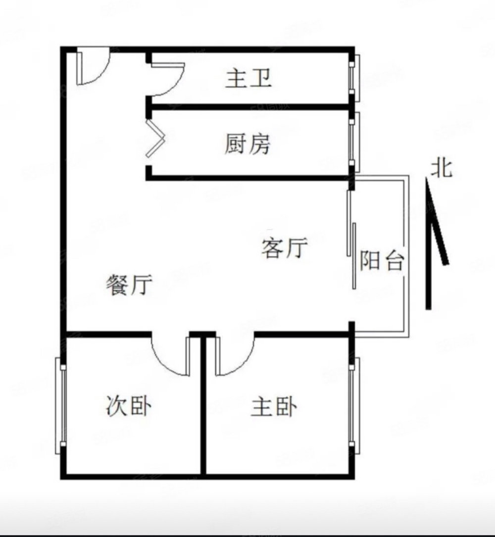 人民法院宿舍楼3室2厅2卫85㎡南北23万