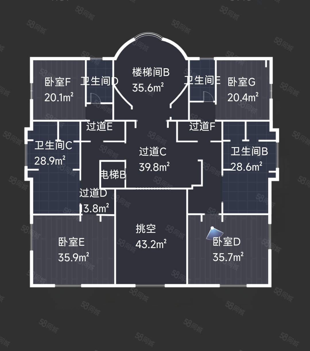 万达海公馆(别墅)10室5厅7卫1007.77㎡南北4500万