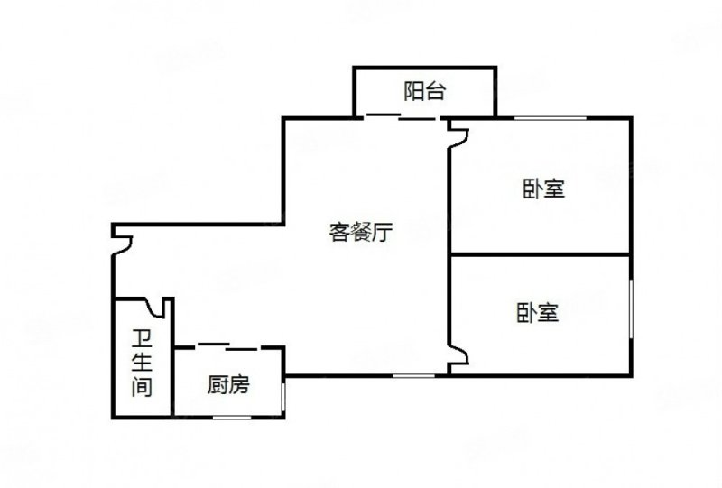 翠湖山庄2室2厅1卫73㎡南北380万