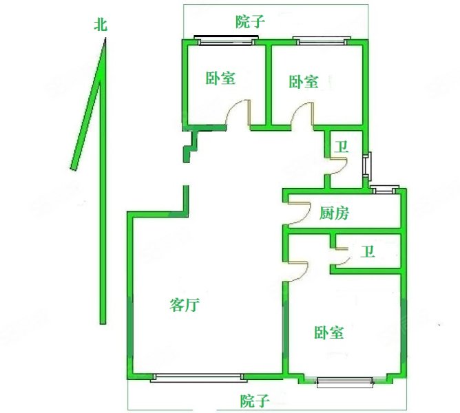 北京城建上河湾(南区)3室2厅2卫117.99㎡南北310万