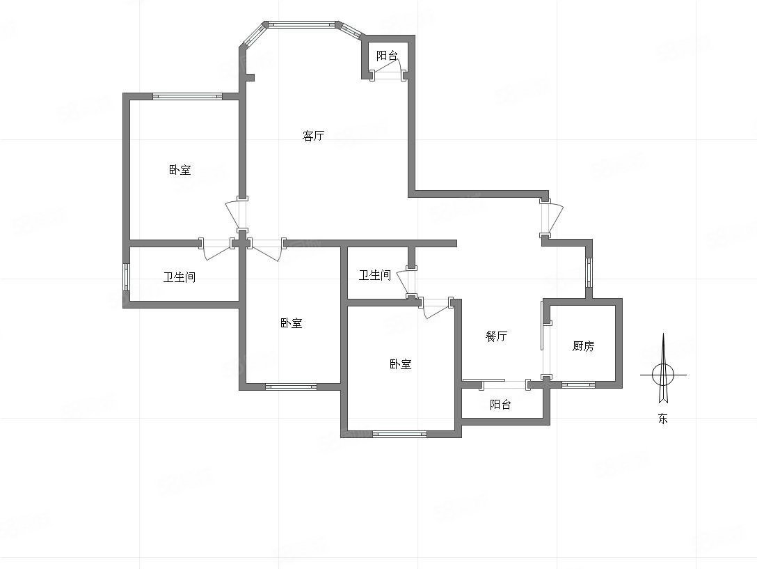 华丽家族3室2厅2卫147㎡南155万