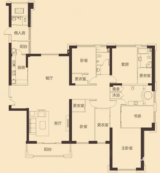 中骏天峰5室2厅2卫365.29㎡南1199万