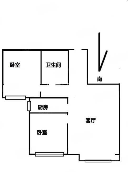 北京城建上河湾(北区)2室1厅1卫73㎡南150万