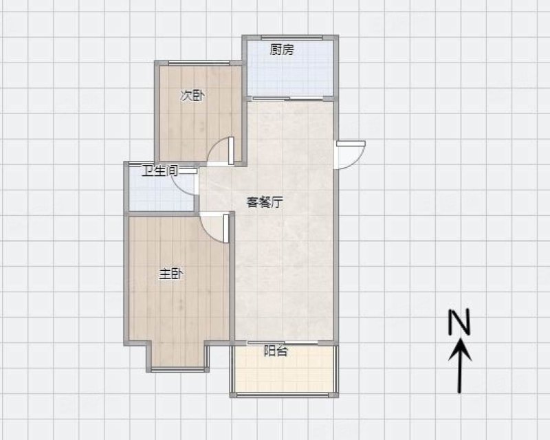 乾南嘉苑(南区)2室1厅1卫82㎡南113万