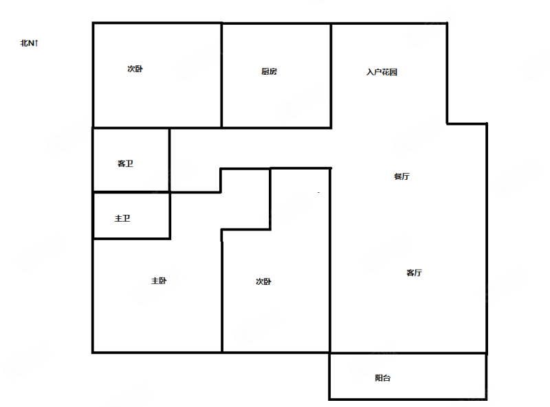正商红河谷3室2厅2卫125.53㎡南北140万