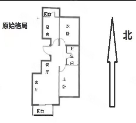 天裕昕园(西区)2室1厅1卫79㎡南北234万