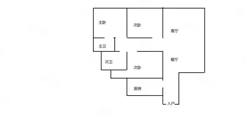 滨河玉盘3室2厅2卫92㎡南北65万