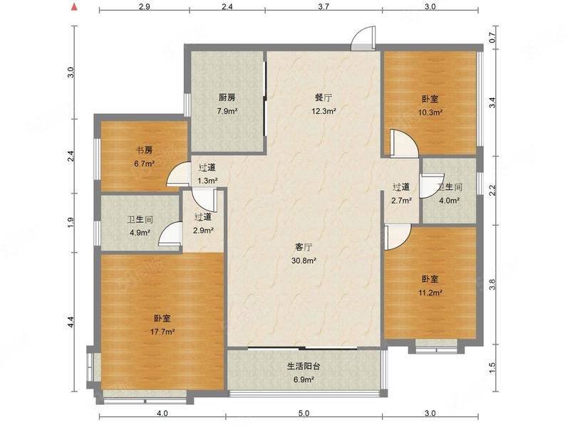 福康花园4室2厅2卫142㎡东南434万