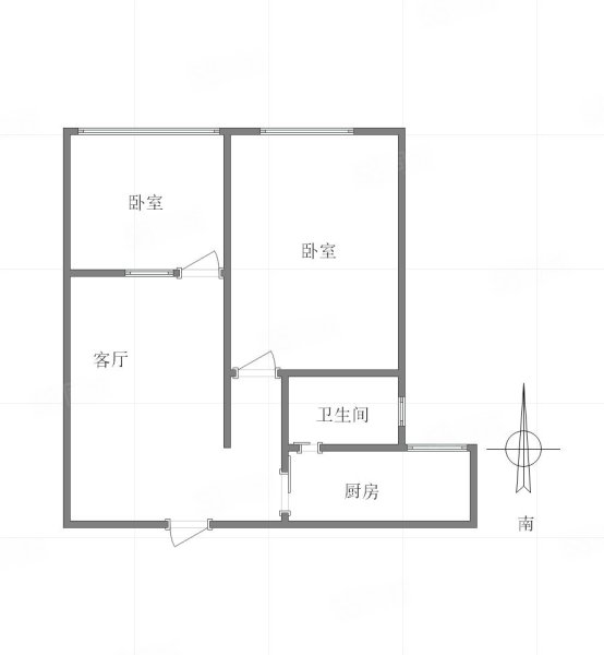 春光雅苑2室1厅1卫64㎡南北43万