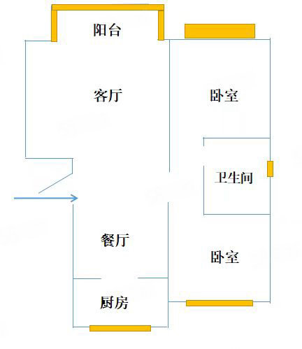 星龙小区2室2厅1卫97㎡南35万