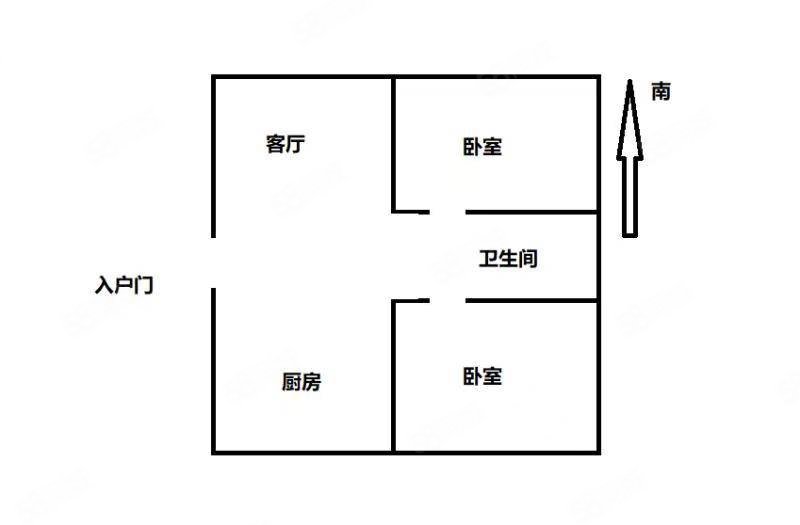 金钻第一城2室1厅1卫97㎡南北59.8万